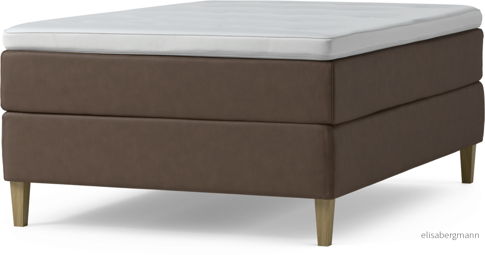 Delux Dream Kontinentalsäng, enkelsäng 140 cm med bäddmadrass och sängben Kr1sx