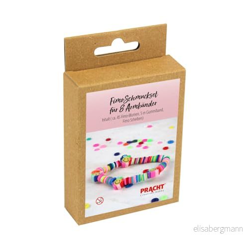Pracht Creative hobby 5885 00021 smyckeset fimopärlor, blomma, pysselset för 8 armband 4016490512325