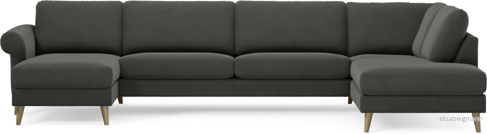 Bridge 3-sits soffa med schäslong vänster och divan höger RH7Dp