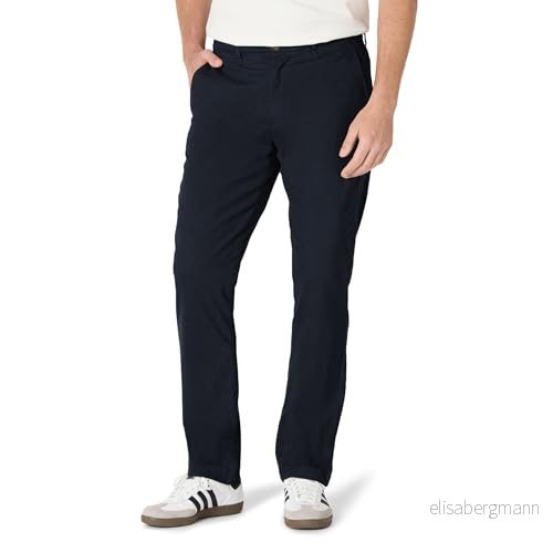 Amazon Essentials Men's Lediga stretchiga chinos atletisk passform (finns i Big & Tall), Svart, 44W / 32L 196433246525