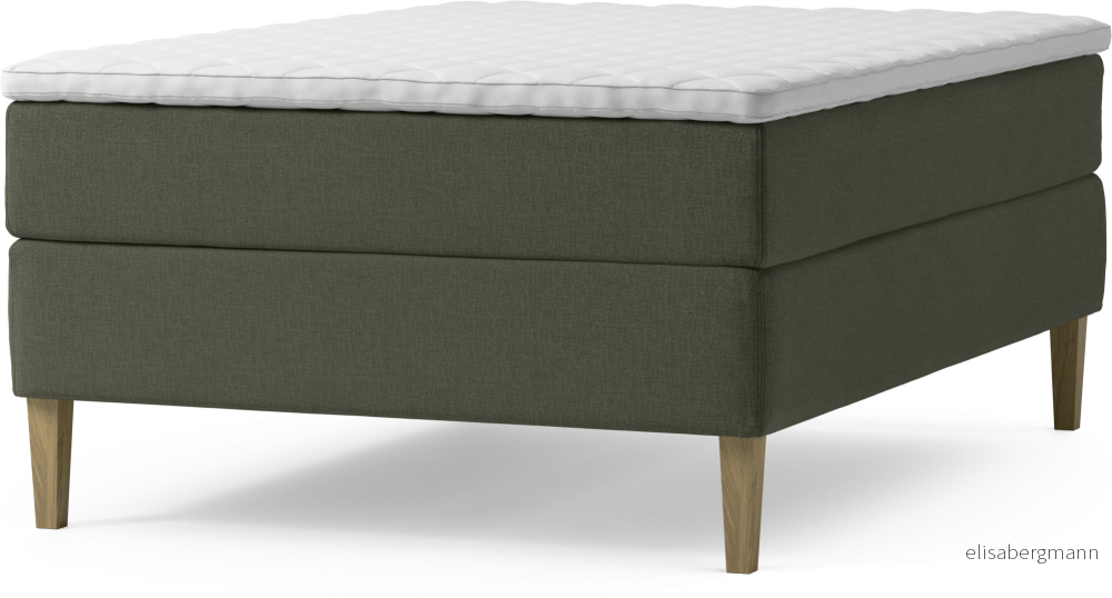 Delux Dream Kontinentalsäng, enkelsäng 140 cm med bäddmadrass och sängben uWKIE