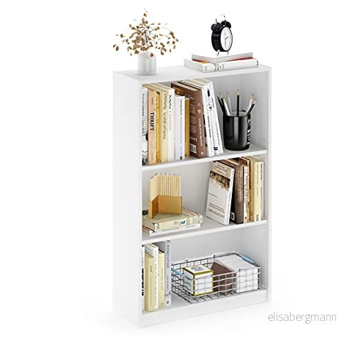 Furinno JAYA Simple Home 3 nivåer justerbar hylla bokhylla, vit 19962052866