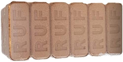 10 kg pack Ek RUF 100 % ädelträ värmeloggar miljövänliga träbriketter för eldstäder, träbrännare och spisar lång bränning träsäker godkänd 5065003055568
