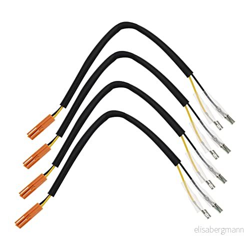4 x blinkerskabeladapter kompatibel med Honda kontaktadapter motorcykel blinkerskabel ca 22,5 cm/8,86 tum 6976018395077