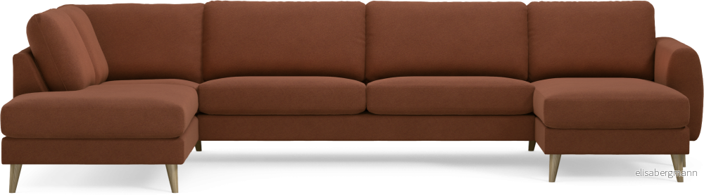 Bridge 3-sits soffa med divan vänster och schäslong höger HKPzp