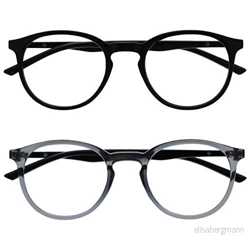 Opulize Met 2 pack distansglasögon kort syn stor svart grå herr dam fjädergångjärn MM60 17 1,00 5055955364245