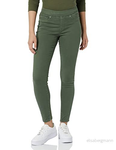 Amazon Essentials kvinnors stretch pull on jegging (finns i plusstorlek), mörkgrön, 2 kort 196433123437