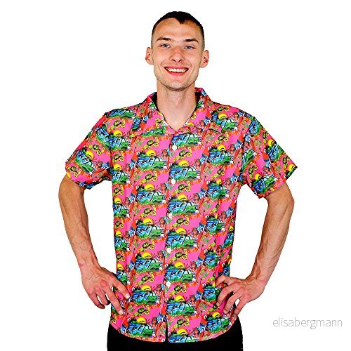 I Love Fancy Dress ILFD4572S unisex unikt tryck hawaiiansk tröja ej tillgängligt XL Rosa 5055988619527