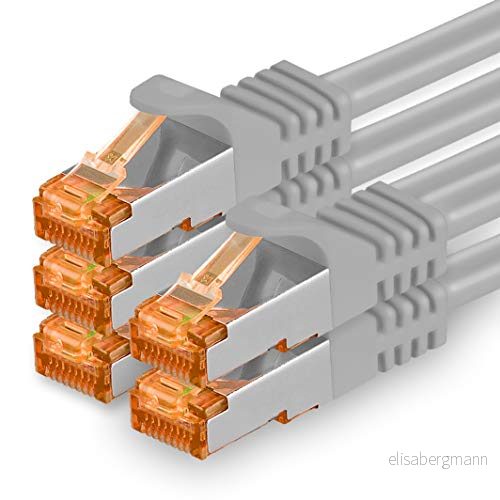 0,5m Cat.7 nätverkskabel grå 5 stycken Gigabit Ethernet LAN kabel 10000 Mbit S patchkabel Cat7 FTP PIMF skärmning LSZH raw Rj45 kontakt Cat 6a x 0,5 meter 4251073687629 0,5m Cat.7 nätverkskabel grå 5 stycken Gigabit Ethernet LAN kabel 10000 Mbit S patchkabel Cat7 FTP PIMF skärmning LSZH raw Rj45 kontakt Cat 6a x 0,5 meter 4251073687629