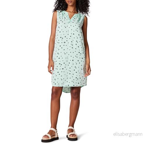 Amazon Essentials ärmlös vävd skiftklänning för kvinnor, aqua blå vallmo, Large 194223976607