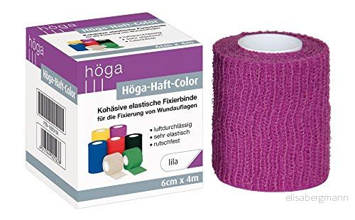 Höga häft färg lila 6 cm x 4 m töjd, kohäsive (självhäftande) elastisk fast binde, 2 pack (2 1 styck) 4017949005238