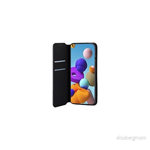Svart plånboksfodral kompatibel med Samsung A21S flip fodral kortförvaring anti stötskydd fullständigt skydd 3552729008081