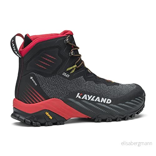 Kayland Duke Mid GTX, vandringsskor för män, Svart röd, 47.5 EU 8026473475789