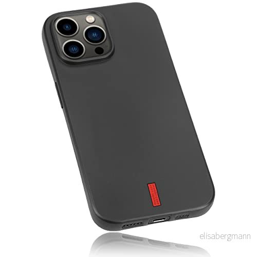 mumbi Fodral kompatibelt med iPhone 14 Pro Max, skal, skyddsskal, mobilväska, svart röda ränder 4251657969882