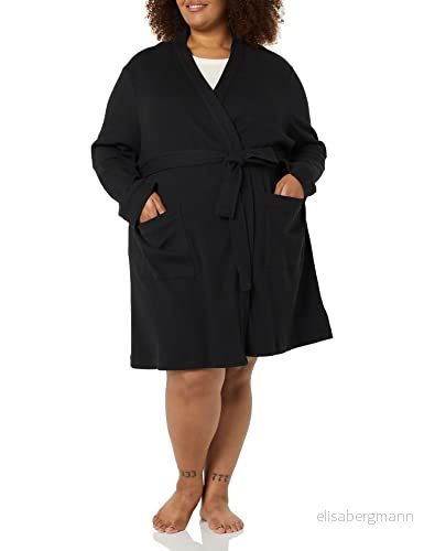 Amazon Essentials kvinnors lätt våffla halvlång rock (finns i plusstorlek), svart, XX Large 194223738762