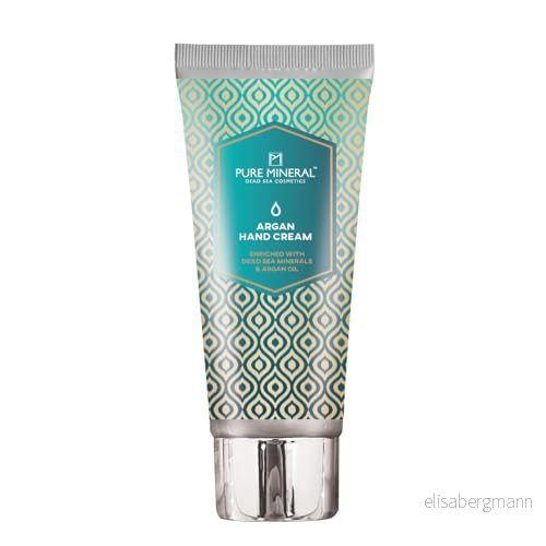 Pure Mineral Närande Handkräm med Arganolja Intensiv Reparation för Torr Hud Berikad Döda Havets Mineraler Utan silikoner, sulfater, parabener 50ml 7290114970419