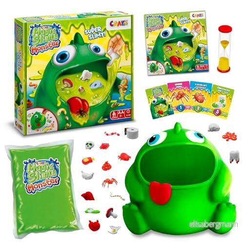 MAGIC Slime MONSTER BOARD Game spännande spel med läskiga överraskningar och barn slim, brädspel från 3 år 4059779045800