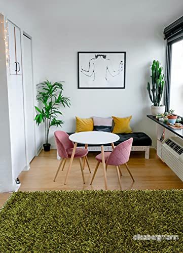 Ottoman Shaggy Matta, Blandat hår, Grön, 0,70 x 1,40 cm 8435631102083