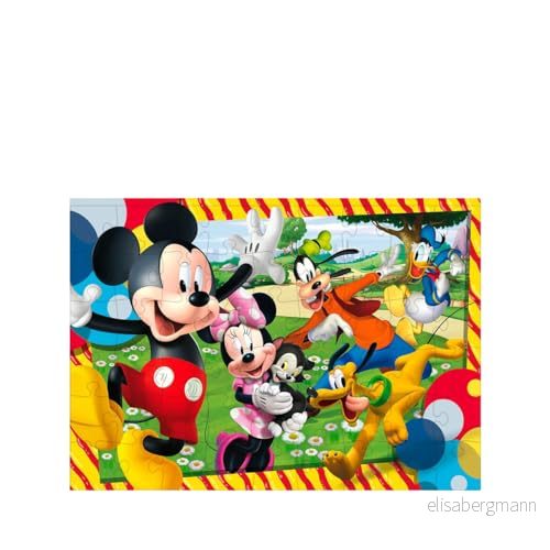 LISCIANI PUZZLE DISNEY 4 Puzzles de 48 Piezas för barn från år 2 i 1 Dubbla lager Tillbaka att färglägga Pedagogiskt spel Made in Italy 8008324086610