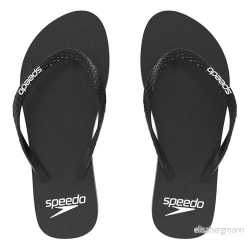 Speedo Flip Flop för kvinnor Sommarstil Strandskor Stringtrosor, Svart, 38 EU 5059937590738