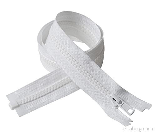 IPEA 70 cm lång vit dragkedja färg 2 enheter kedja storlek #5 delade dragkedjor, för bländning, sömnadsinredning jackor bredd 30 mm 8051886523857