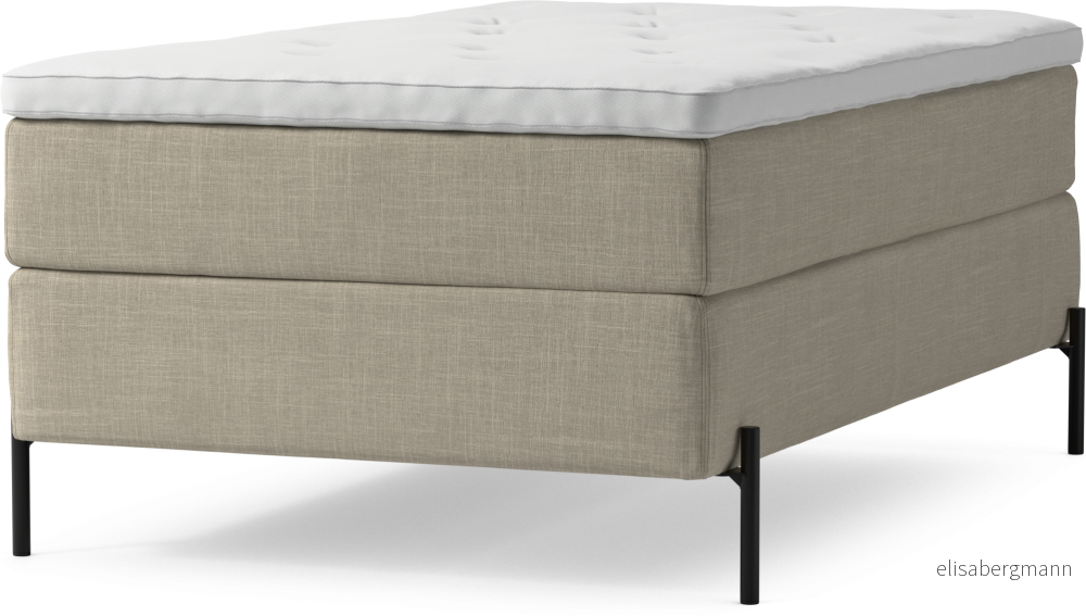 Delux Dream Kontinentalsäng, enkelsäng 120 cm med bäddmadrass och sängben ClN2l