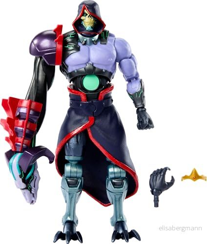 Masters of the Universe: Revolution Masterverse Skeletor actionfigur, samlarobjekt med 30 rörliga leder och ställbar illasinnad arm, MOTU leksak, HYC46 194735243525