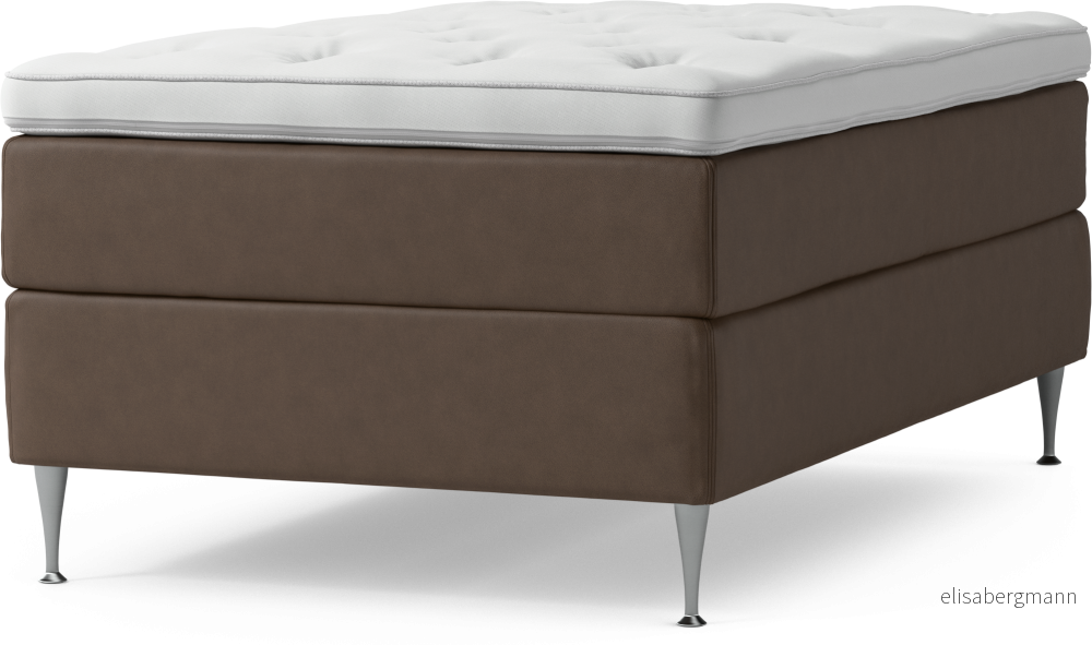 Delux Dream Kontinentalsäng, enkelsäng 120 cm med bäddmadrass och sängben DyRIN