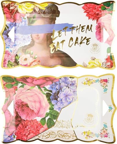 Talking Tables Serveringsfat för blommor Förpackning med 4 engångsfack eftermiddagste, födelsedag, mors dag, Bridgerton tema 5052715126778