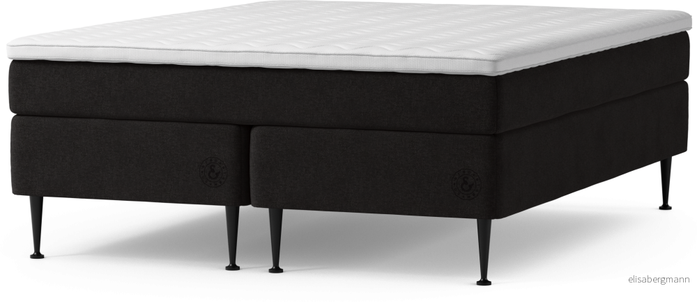 Asperö Comfort Kontinentalsäng, dubbelsäng med bäddmadrass Comfort och sängben PfJVb