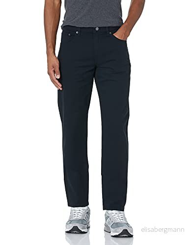 Amazon Essentials Herr rak passform 5-ficka stretch twillbyxor, svart, 32 B x 31 L 193548637224