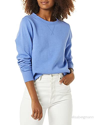 Amazon Essentials dam fransk frotté fleece rund hals sweatshirt (finns i plusstorlek), blå, XX Large 195111698076