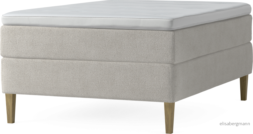 Delux Dream Kontinentalsäng, enkelsäng 140 cm med bäddmadrass och sängben Oekrv