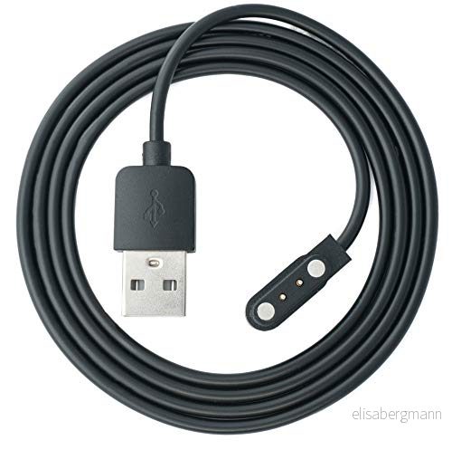 System S USB 2.0 kabel i svart laddningskabel för Xiaomi IMILAB KW66 Smartwatch 4250822989748