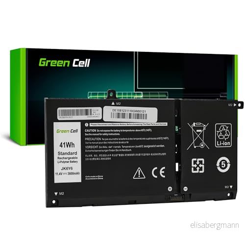 Green Cell batteri JK6Y6 för Dell Inspiron 13 5300 5301 14 5401 5402 5408 5409 7406 Silver 15 5501 5502 5505 5508 Latitude 3120 3510 Vostro bärbar (3600 mAh 11,4 V svart) 5904326374324
