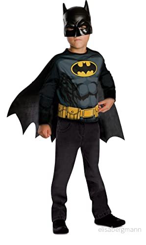 Rubies ii, llc DC officiell Batman kostym en storlek 5 8 år med långärmad topp, cape kardborreband och mask för halloween, karneval, jul 195884013649