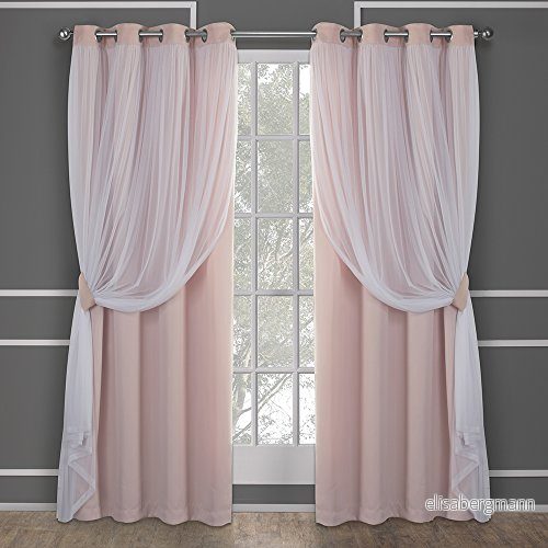 Town & Country Luxe Catarina Gardiner - Flerlager Mörkläggningsgardin - Rosa - 52 x 108 cm 642472019007