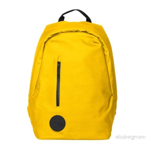 Smile Rock stöldskydd ryggsäck för bärbar dator upp till 15,6 tum med inbyggd USB port, perfekt fritid och resor, gul 8420738313708