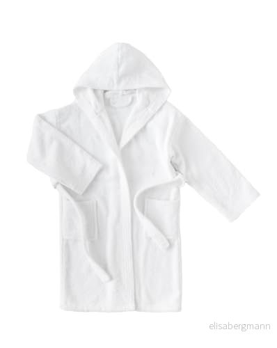 Top Towel Komfort Badrock för flickor pojkmorgonrock 100% bomull Curl 450 gram 1416 år gammal vit 8435690407198
