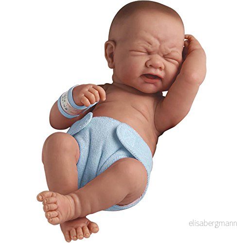 JC Toys La Newborn Boutique realistisk 35,6 cm anatomiskt korrekt babydocka för riktiga pojkar alla Vinyl First Tear designad av Berenguer 787799865125