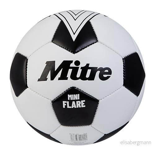 Mitre Flare Fritidsfotboll, fotbollspresent idealisk för barn, ministorlek, svart/vit 5063077001221