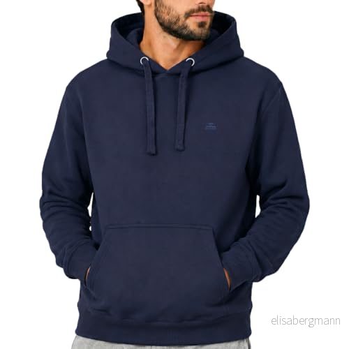 Iron Mountain herr arbetskläder återvunnet garn miljövänligt anti nopp flexibel bekväm mjuk fleece huvtröja sweatshirt, marinblå, 4XL 5050217317809