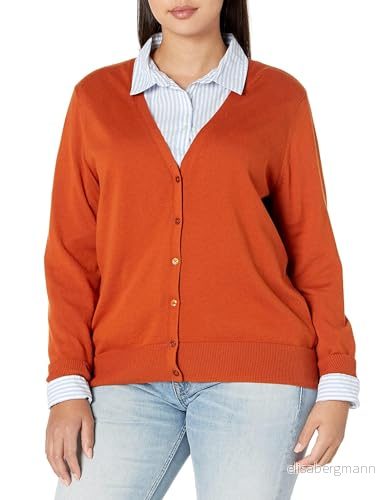 Amazon Essentials Kvinnors Lätt V ringad cardigan tröja (finns i plusstorlek), Rost, XS 195111564289