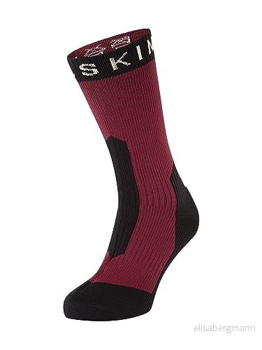 Sealskinz Stanfield Vattentät Hög Strumpa För Extremt Kallt Väder, Röd/Svart, S 5055754447606