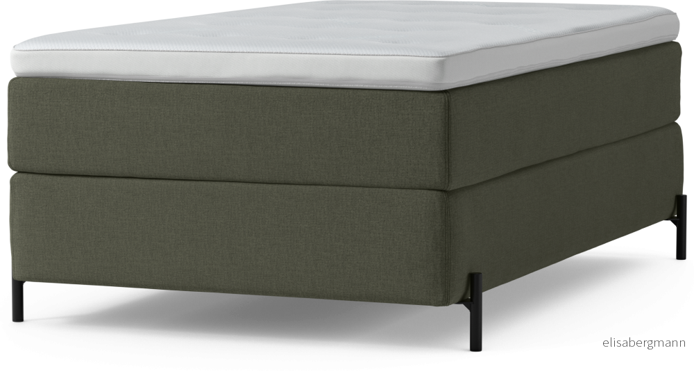 Delux Dream Kontinentalsäng, enkelsäng 120 cm med bäddmadrass och sängben 83QuC