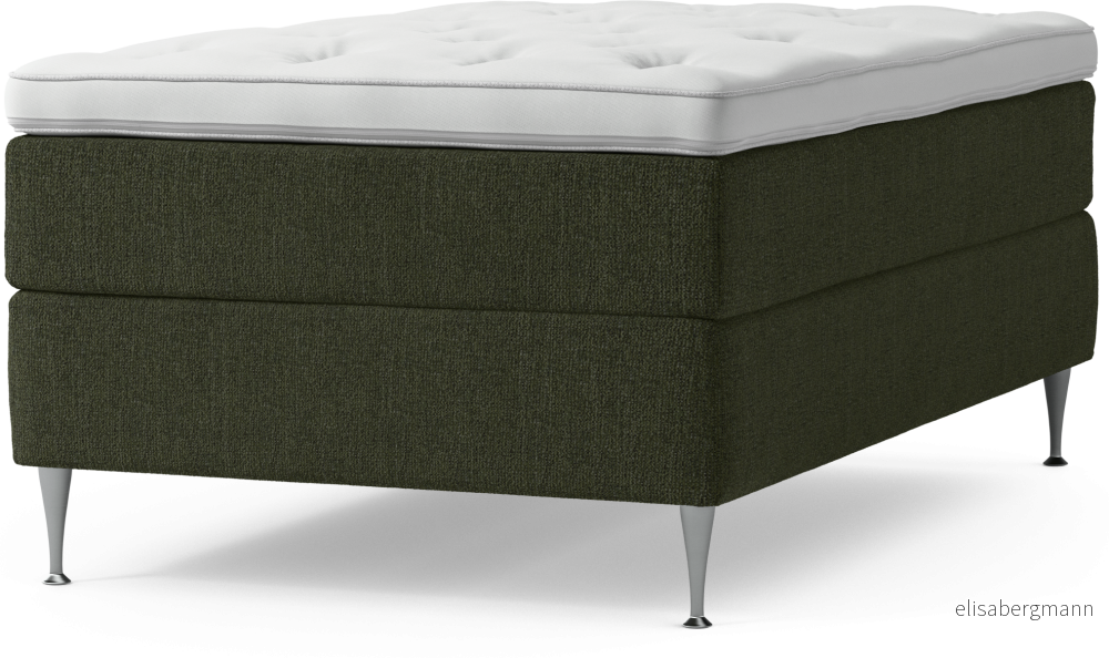 Delux Dream Kontinentalsäng, enkelsäng 120 cm med bäddmadrass och sängben agisF