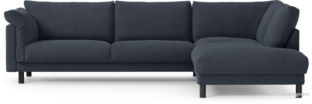 Cherrie 3-sits soffa med divan höger, fast klädsel zBxxO