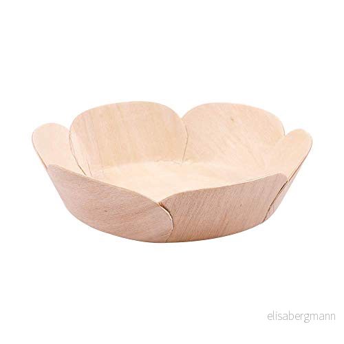 50 stycken skålar 'Wood' Ø 10,5 x 3 cm natur trä 8420499228488