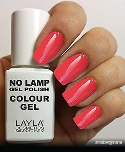 Layla Cosmetics Milano No Lamp Polish Colour Gel Rich Coral, 1 pack (1 x 10 ml) 8010720258164
