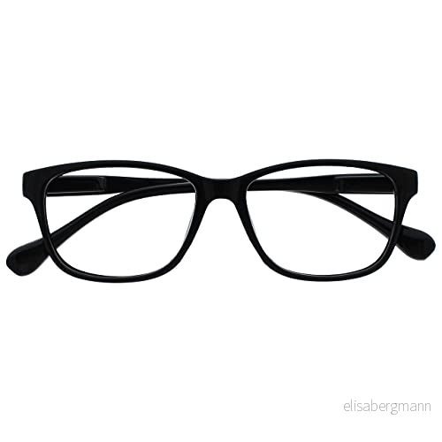 UV läsare Svart lätt bekväma läsglasögon designer stil herr dam vårgångjärn UVR027BLK +1,00 +3.00 Optical Power 5055955312215